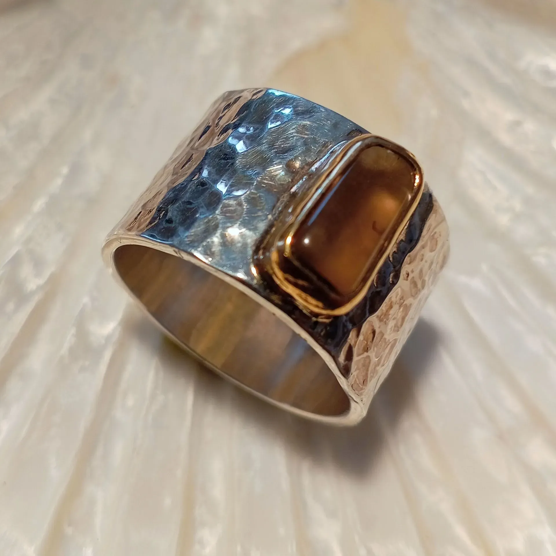 Silberring mit Rauchquarz